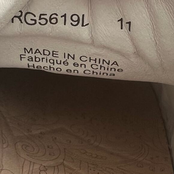 Robert Graham Barrelman Leather Sneakers In Navy Blue Size 11 - Picture 10 of 13